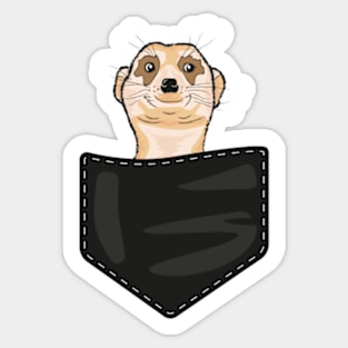 Meerkat in the pocket Sticker